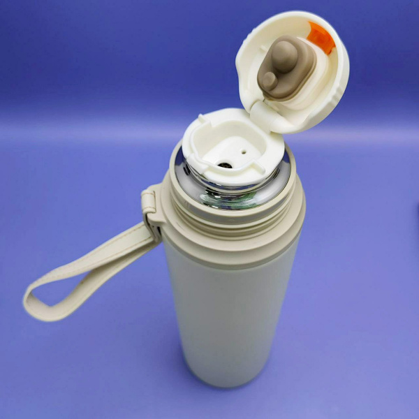 Термос вакуумный 1000 мл. в чехле, с ситечком, клапаном, чашкой и ремешком / Нержавеющая сталь